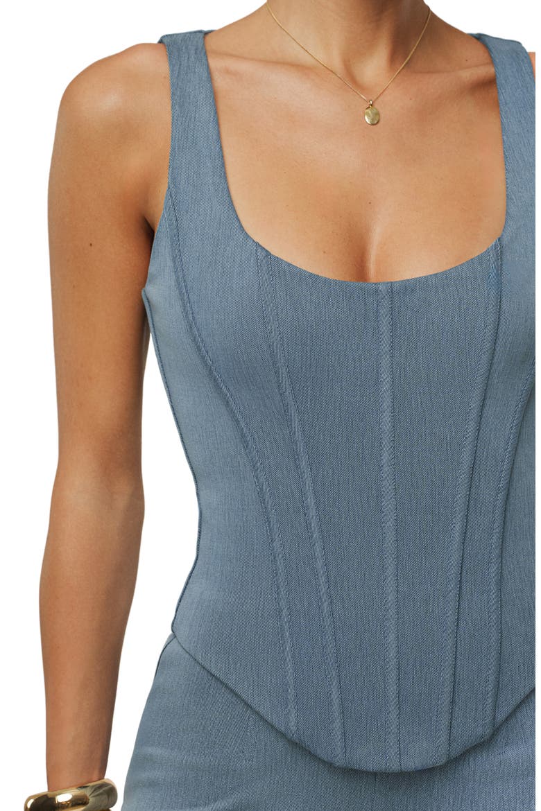 Sierra Denim Sleeveless Top, Alternate, color, DENIM