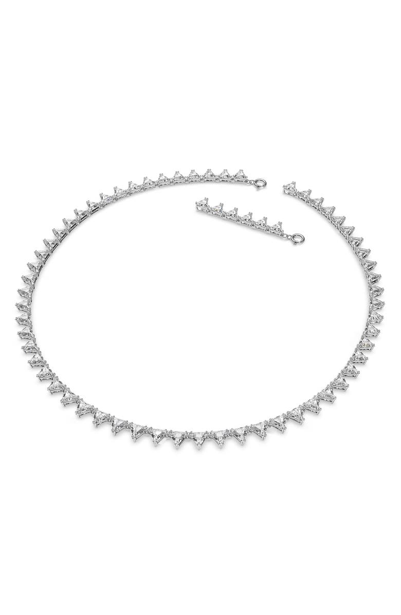 Swarovski Matrix Triangle Cut Cubic Zirconia Tennis Necklace, Alternate, color, 