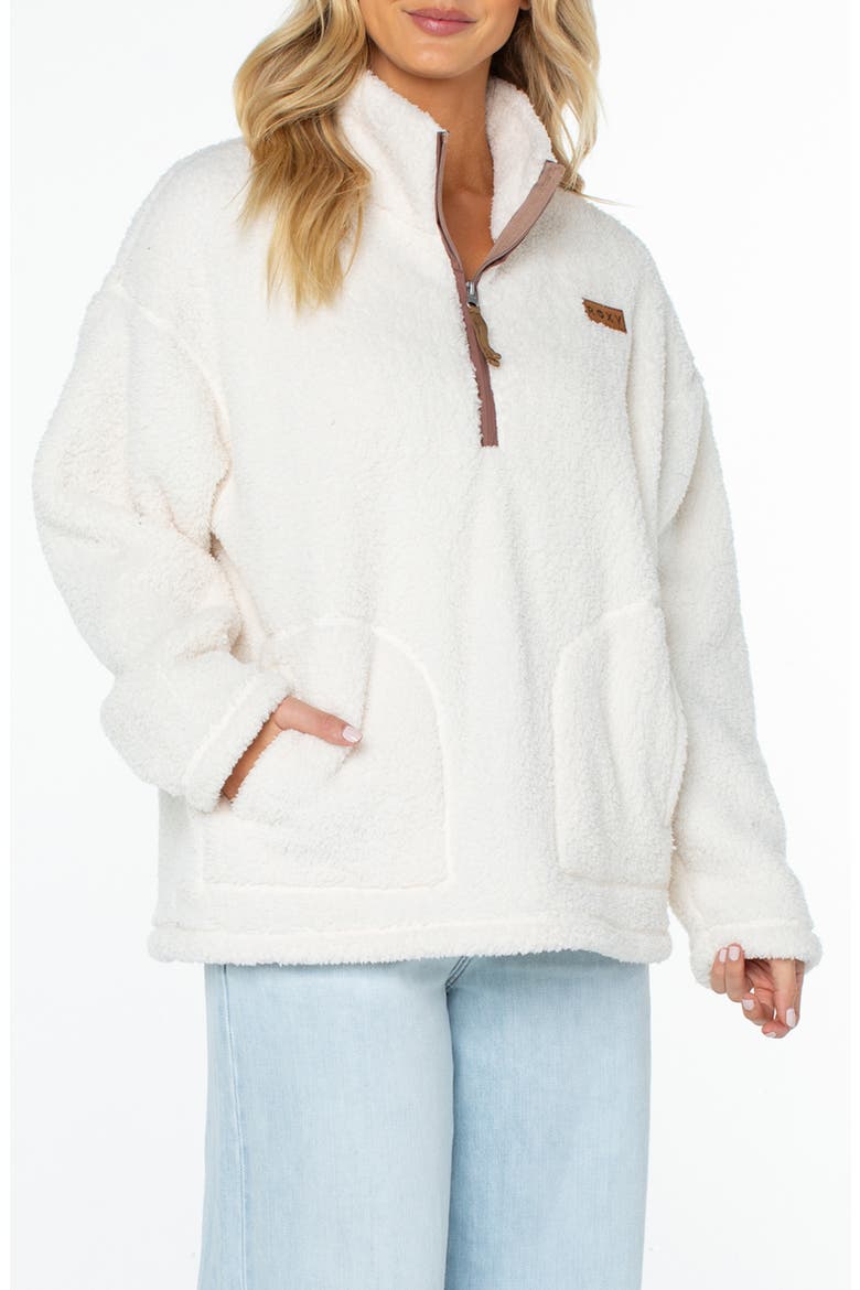 Cozy Day Half Zip Sweater, Main, color, PARCHMENT
