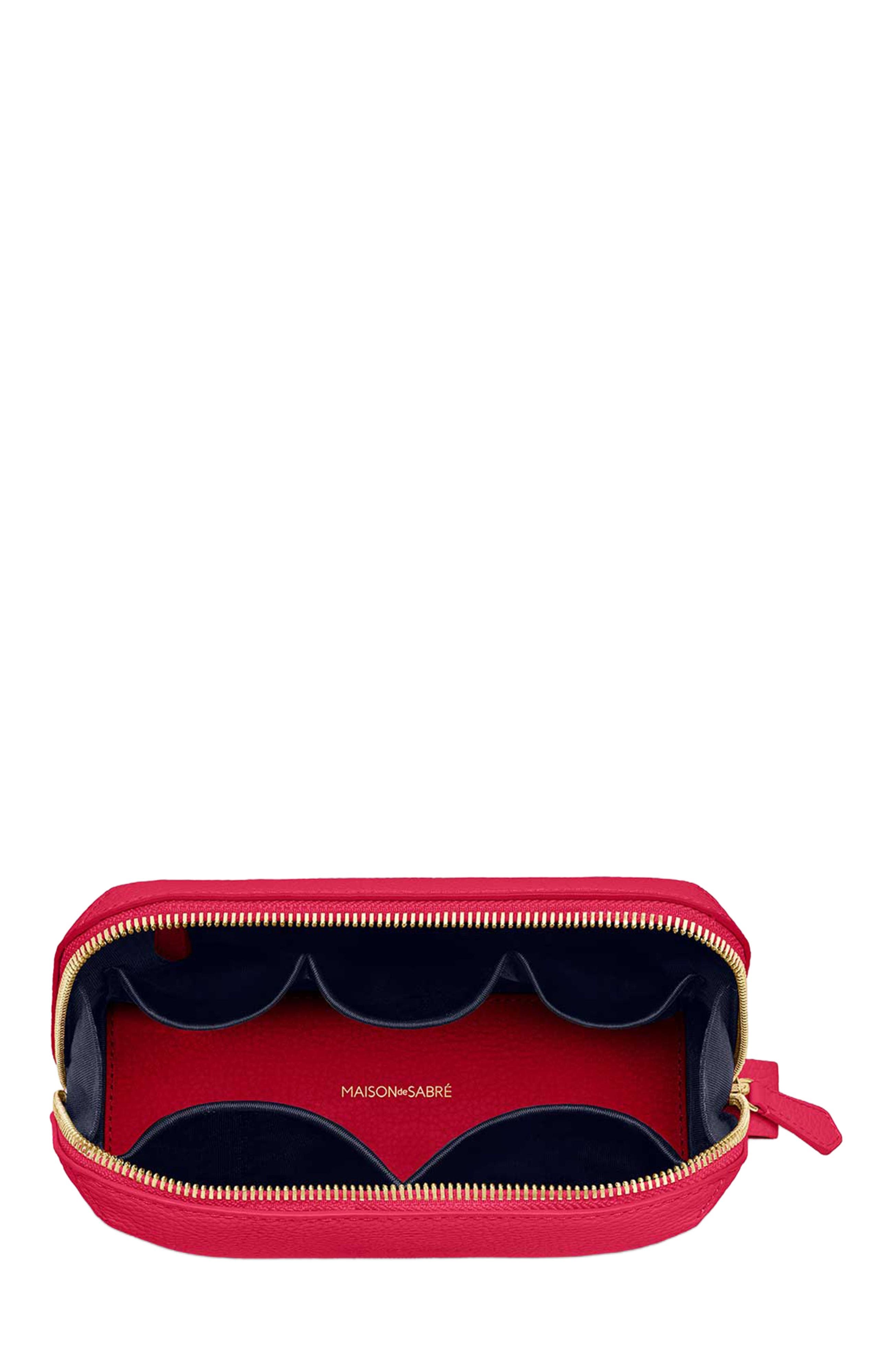 MAISON de SABRÉ Leather Tech Pouch, Alternate, color, Shibuya Fuchsia