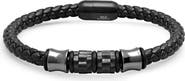 STEELTIME Men's Braided Leather Bracelet
