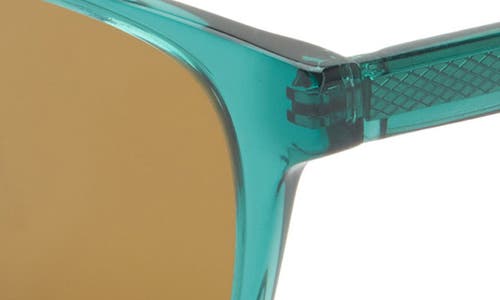 Eyebobs The Director 46mm Small Polarized Square Sunglasses In Teal Crystal/brown