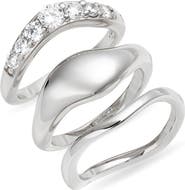 Nordstrom Set of 3 Sculpted Rings
