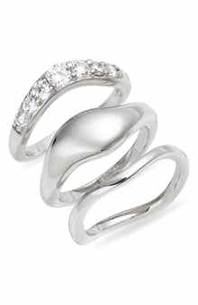 Nordstrom Set of 3 Sculpted Rings