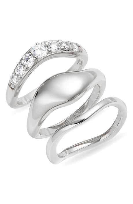 Nordstrom Set of 3 Sculpted Rings