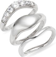 Nordstrom Set of 3 Sculpted Rings