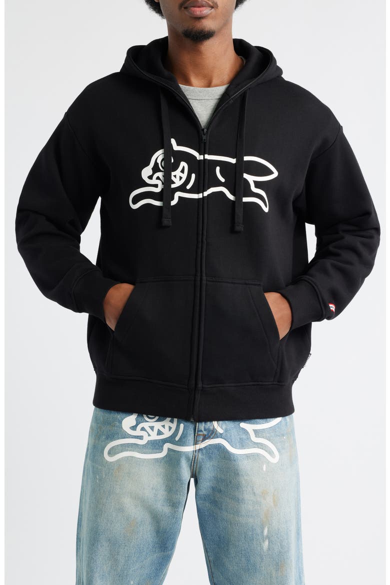 Scanner Graphic Zip Hoodie, Alternate, color, BLACK