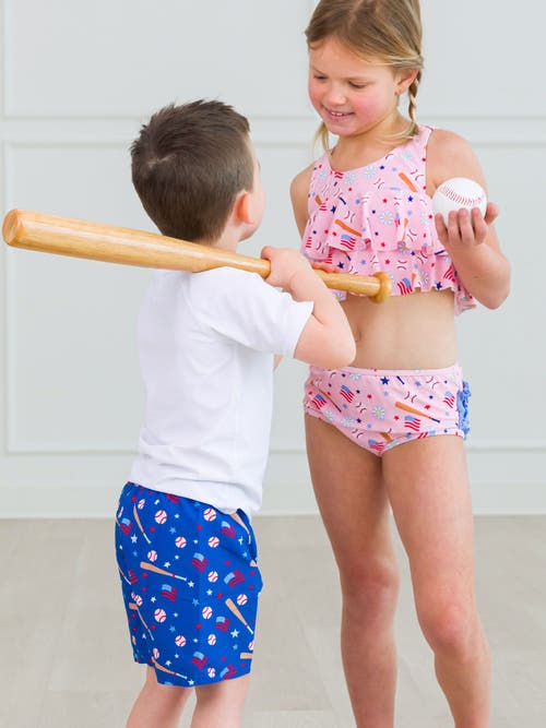 Shop Ruggedbutts Baby Upf50+ Americana Swim Trunks