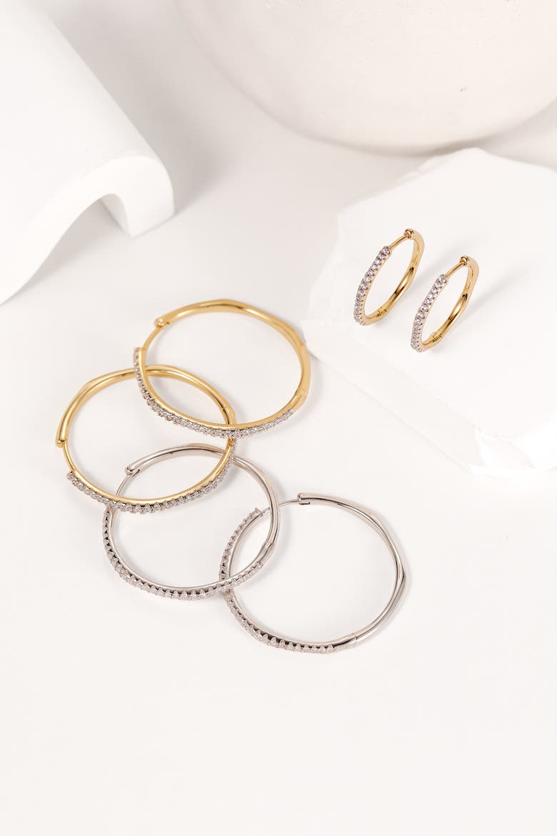 Gaia Celestial Sunburst Mini Hoop Earrings, Alternate, color, Silver