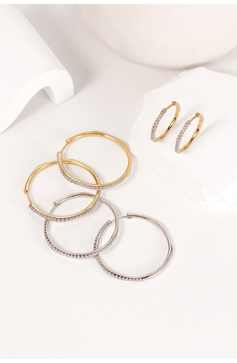 Classicharms Gaia Celestial Sunburst Mini Hoop Earrings, Alternate, color, Silver