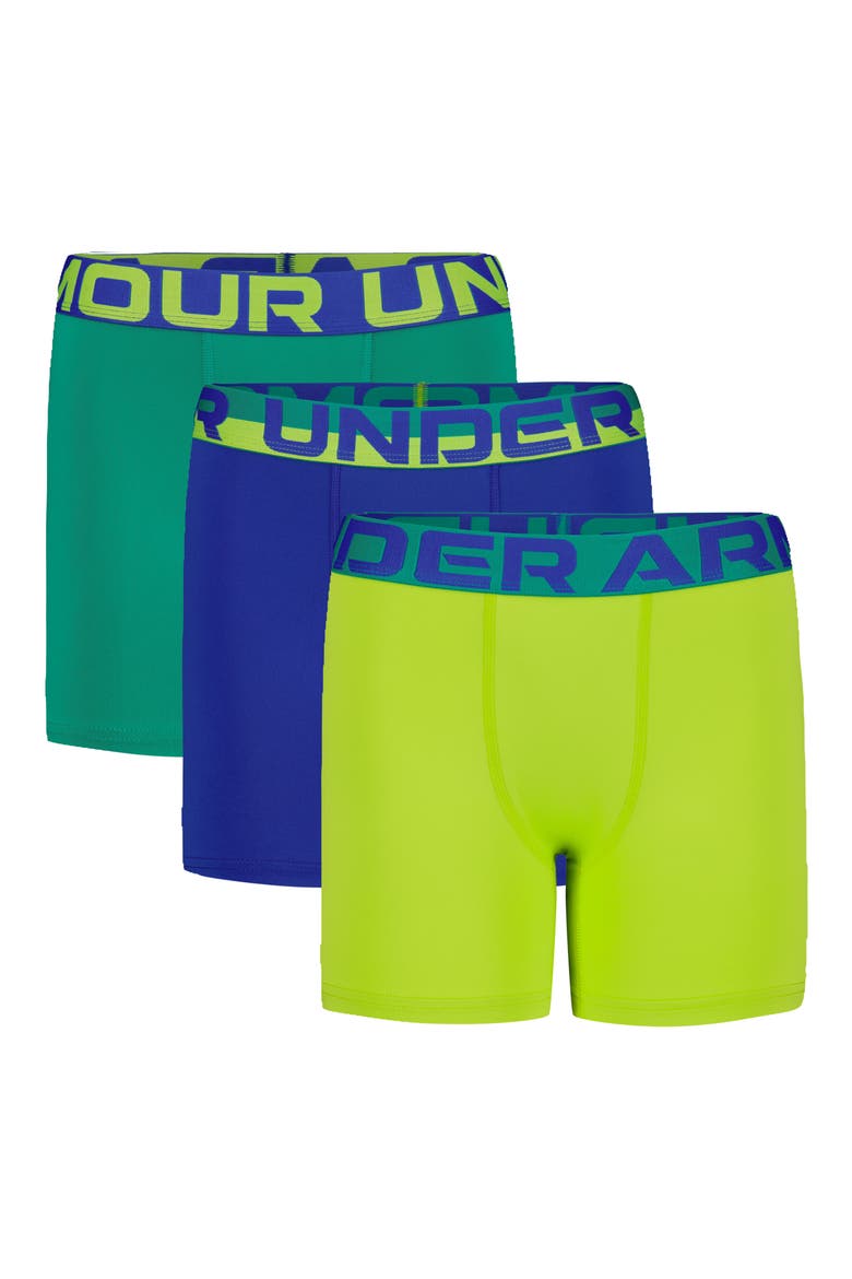 Kids' Performance Tech 3-Pack Assorted Boxer Briefs, Main, color, GREEN CITRINE