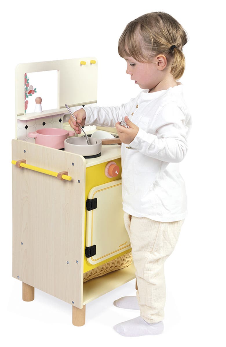 Janod Cottage Chic Compact Cooker Play Kitchen Set, Alternate, color, Yellow