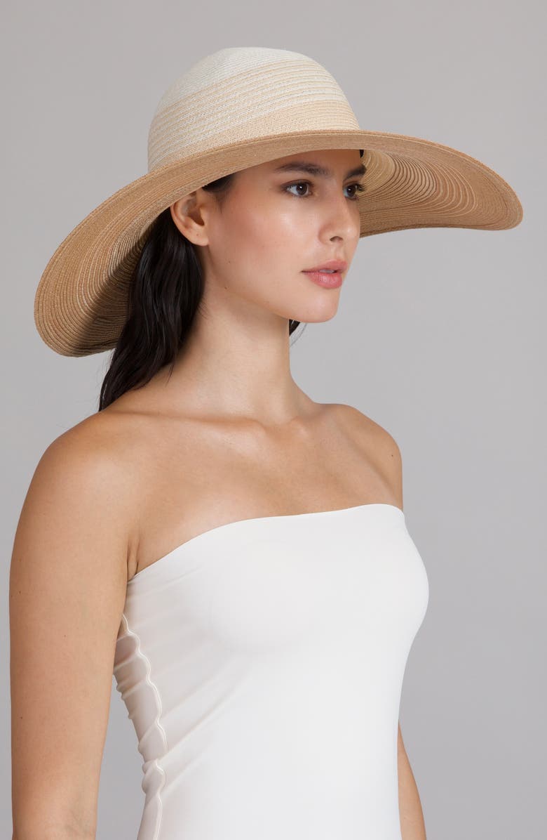 Eugenia Kim Bunny Ombré Straw Sun Hat, Alternate, color, Ivory/ Natural/ Camel
