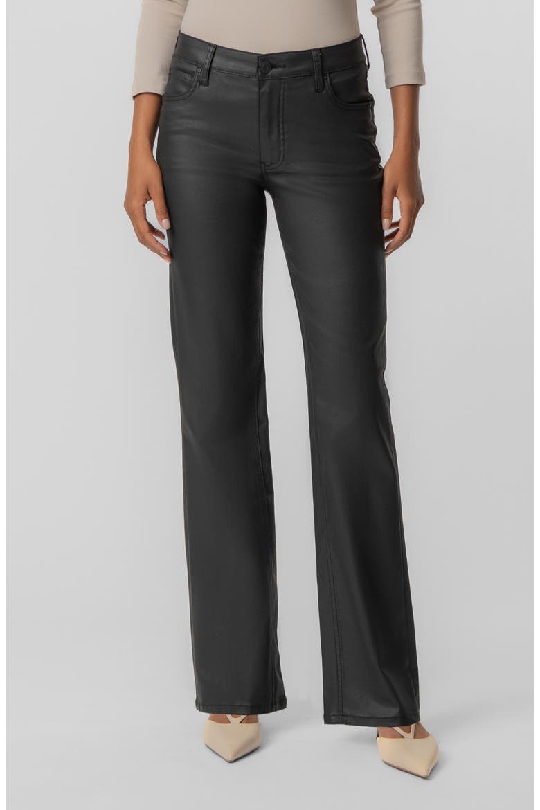 Kelly High Waist Kick Flare Jeans, Main, color, MATTE BLACK