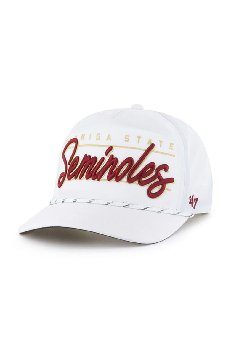 '47 Men's '47 White Florida State Seminoles Condor Hitch brrr° Adjustable Hat, Main, color, 