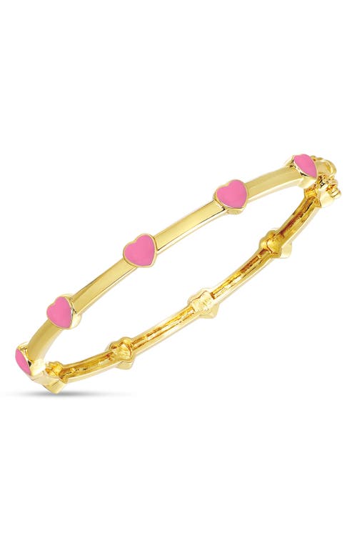 Lily Nily Kids' Heart Station Bangle in Pink 