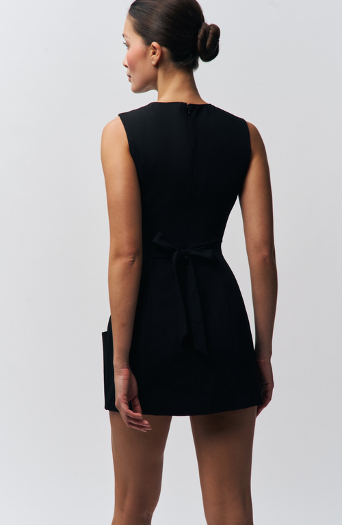 Guizio Black Rowan Minidress In Black