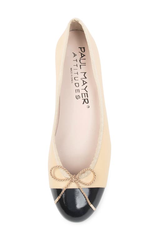 Paul Mayer Best Cap Toe Ballet Flat In Neutral