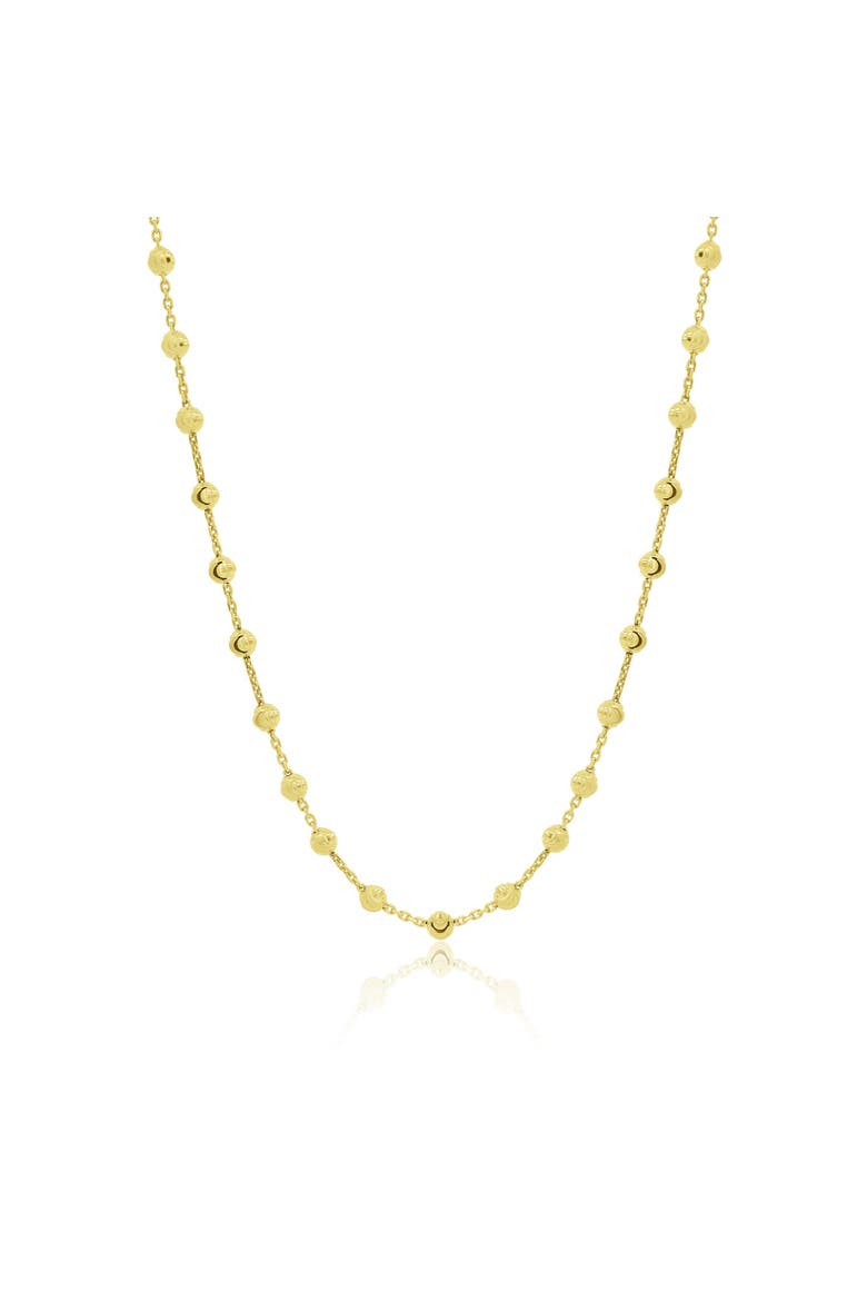 Moon Bead Link Necklace, Main, color, Gold-Plated Sterling Silver
