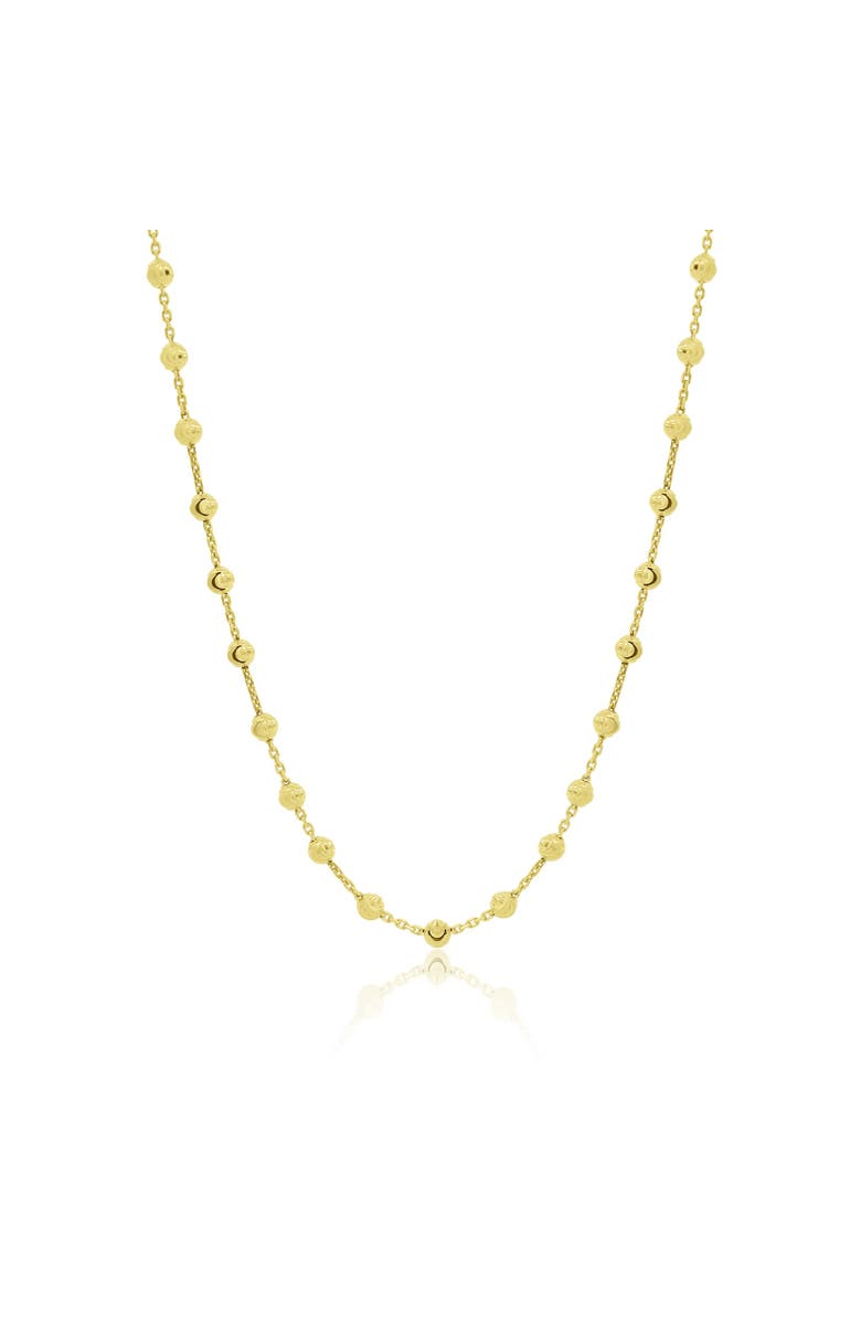The Lovery Fine Jewelry Moon Bead Link Necklace, Main, color, Gold-Plated Sterling Silver