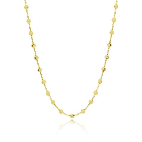 Moon Bead Link Necklace