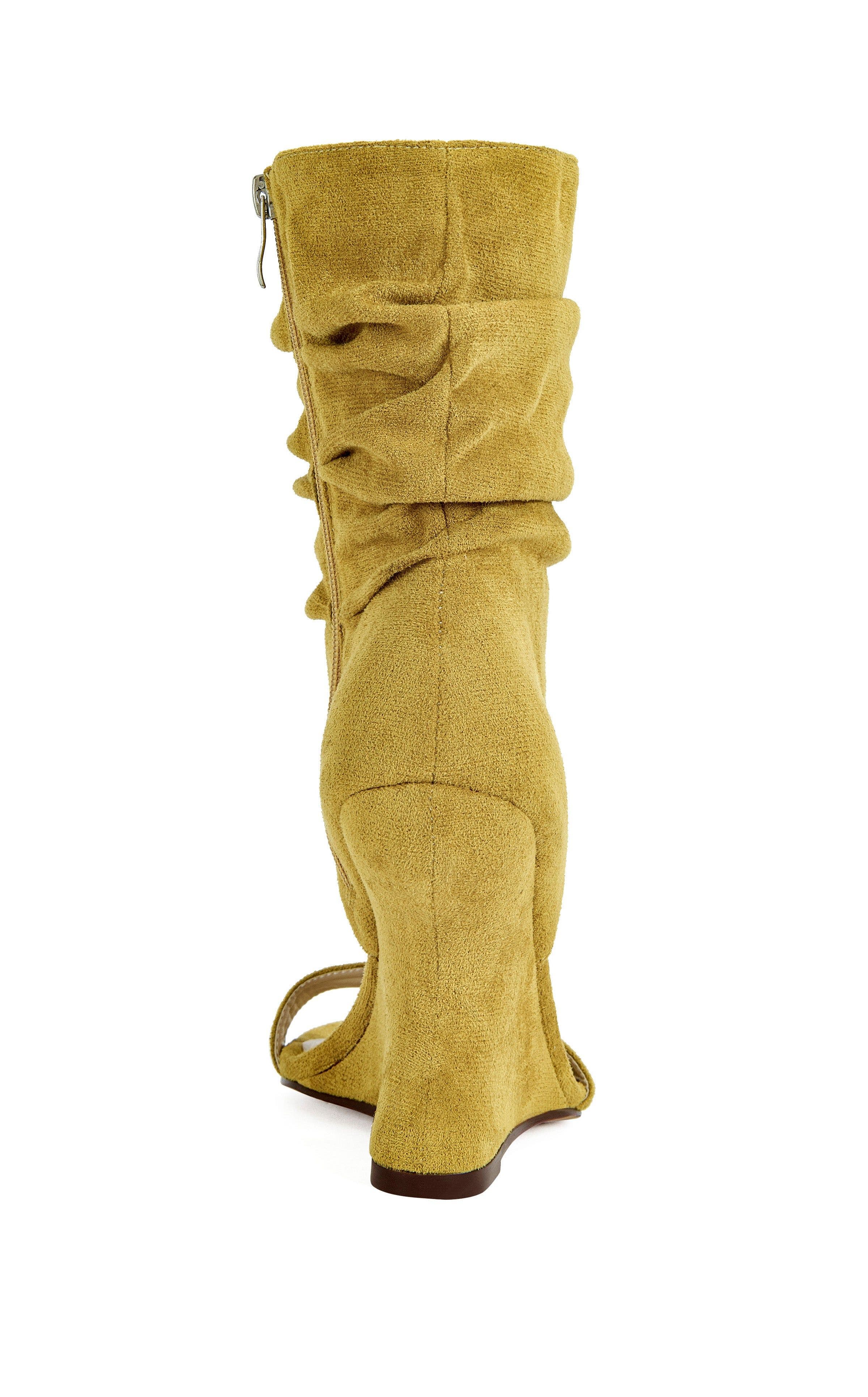 Kyvelisa Wedge Sandal, Alternate, color, MUSTARD