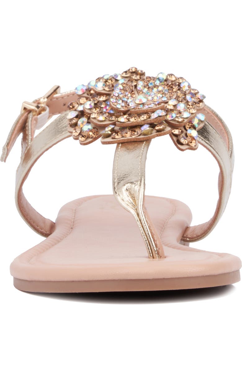 NEW YORK AND COMPANY Ailis Thing Toe Sandal, Alternate, color, Gold