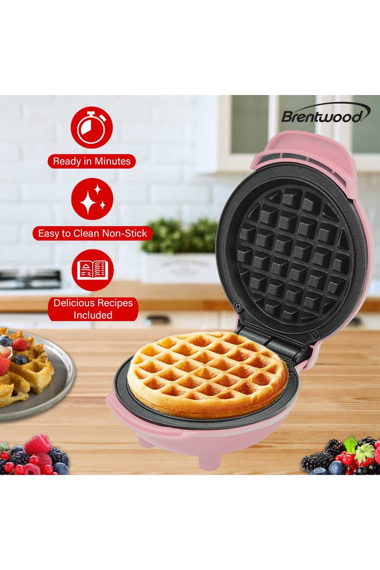 Non-Stick 5 Waffle Maker, Alternate, color, Pink