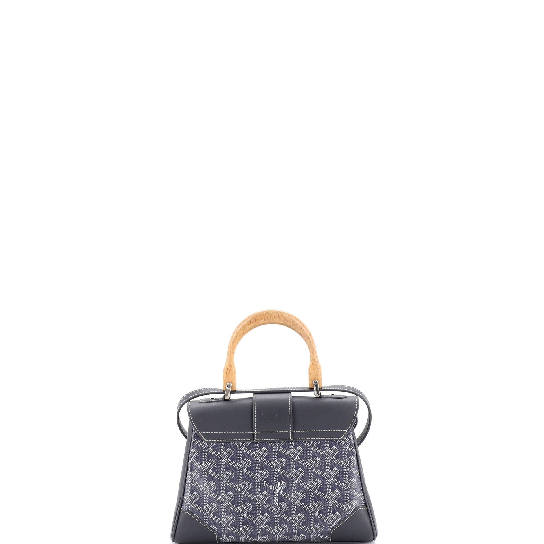 Saigon Top Handle Bag Coated Canvas with Leather Mini, Alternate, color, Grey