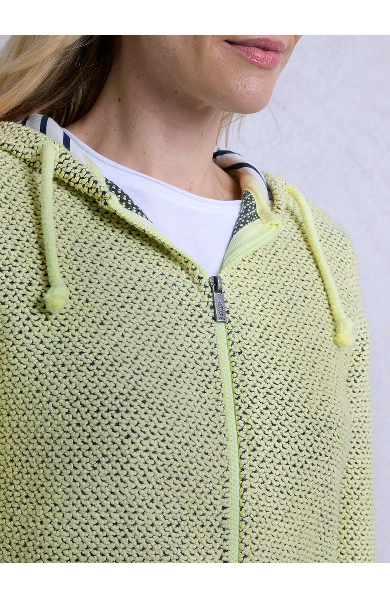 Weird Fish Chicoa Full Zip Macaroni Hoodie, Alternate, color, Celery