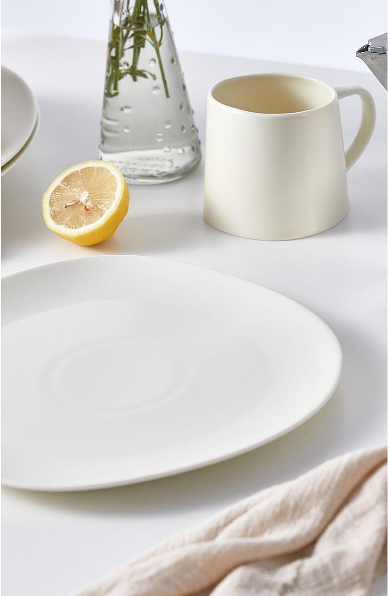 Stone Lain Delilah Porcelain 6-Piece Dinner Plate Set, Alternate, color, Cream