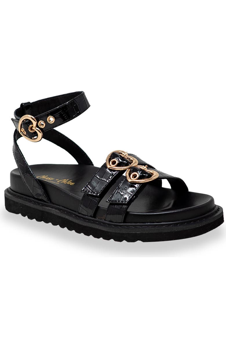 CHASE AND CHLOE Elaxi Flatform Sandal, Main, color,