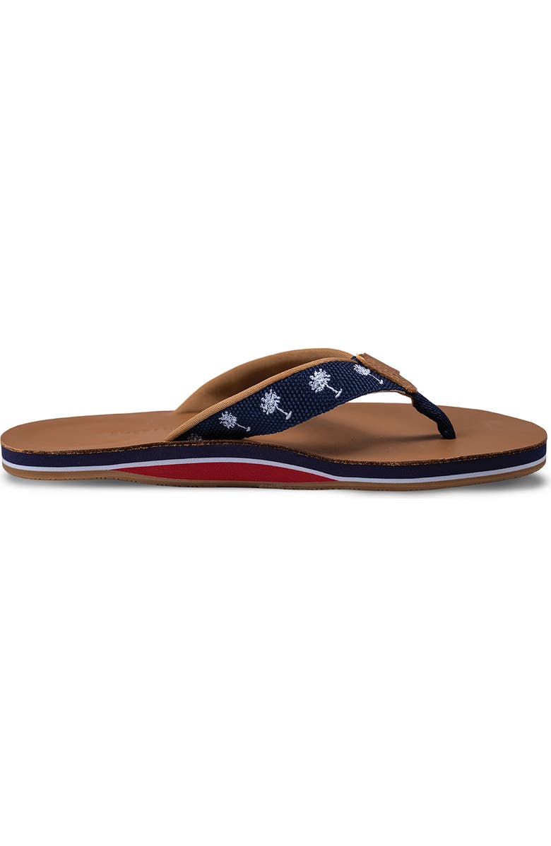 hari mari x Shep Rose Palm Waterproof Thong Sandal, Alternate, color, Navy