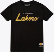 Mitchell & Ness Men's Mitchell & Ness Black Los Angeles Lakers Vintage Wordmark T-Shirt