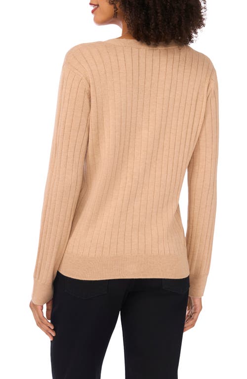 Ted Baker Rib Cardigan In Neutral