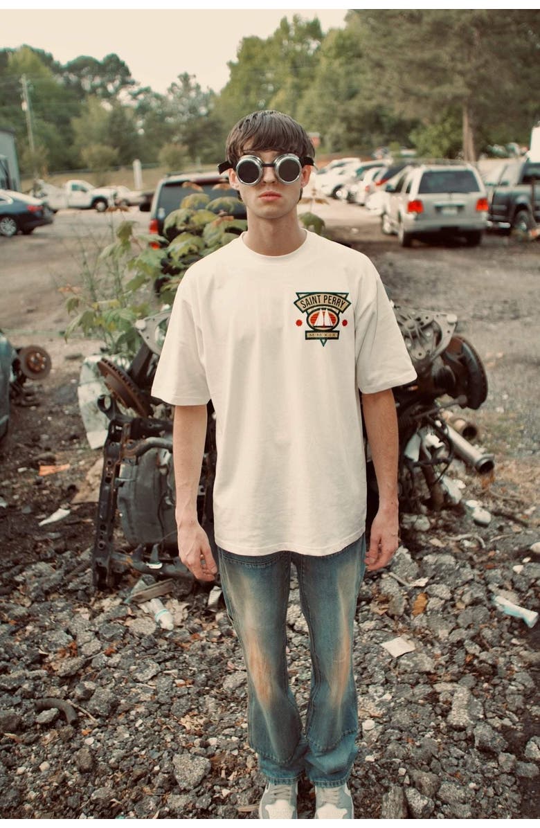 SAINT PERRY Mmxix Tee, Alternate, color, Vtg White