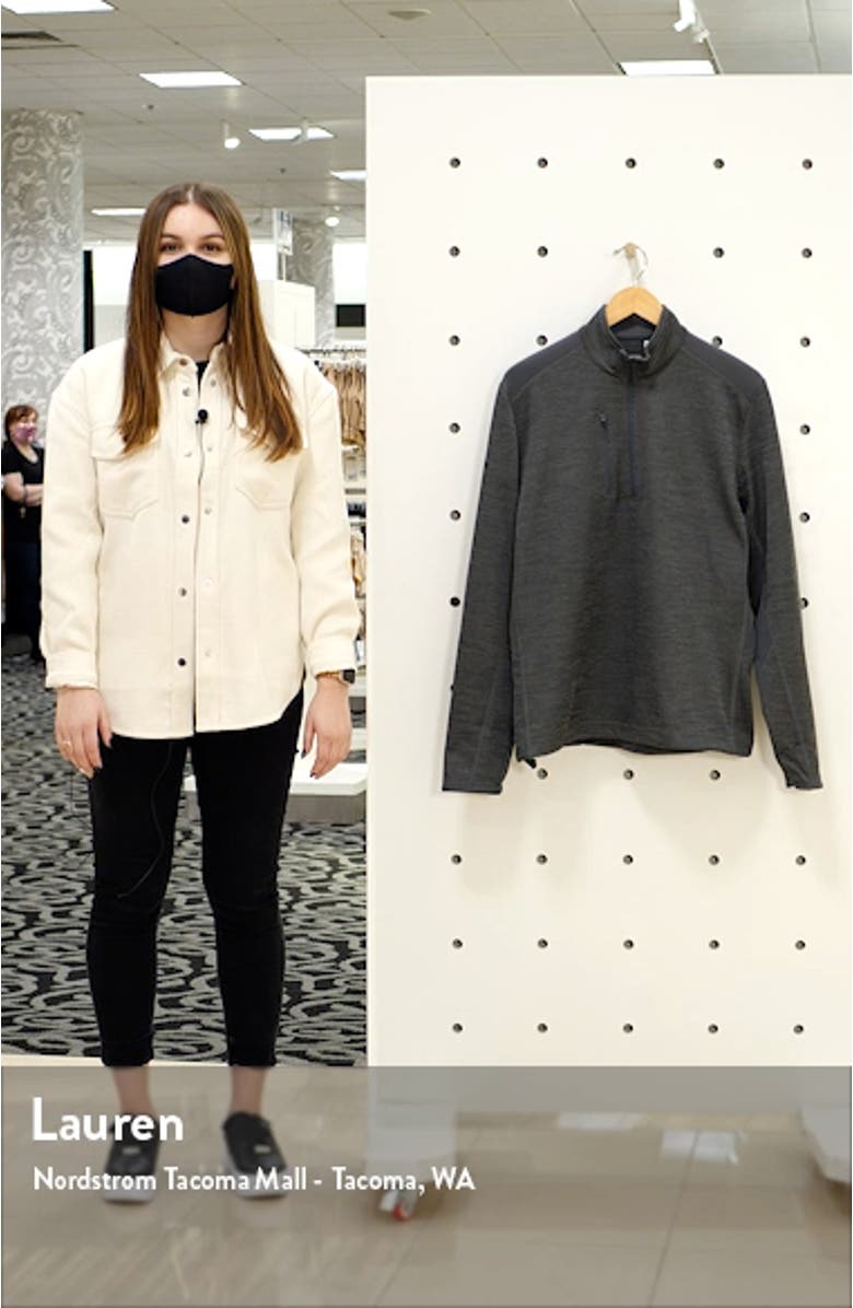 Swing Tech Dual Action Aquapel Water Repellent Men's Quarter Zip Pullover, sales video thumbnail