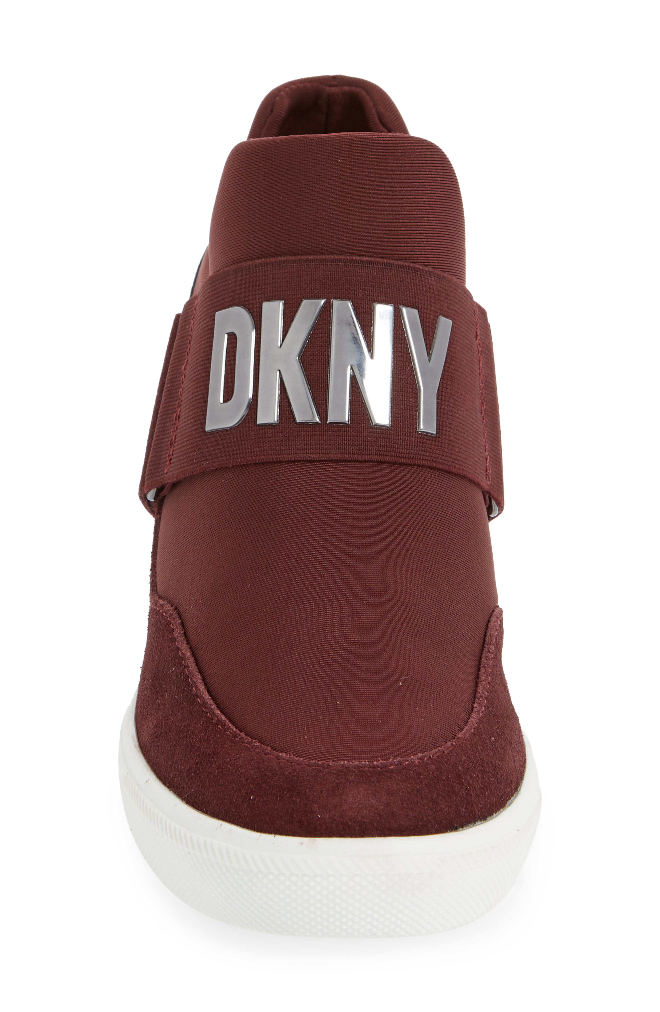 DKNY Cosmos Wedge Sneaker, Alternate, color, Bordeaux