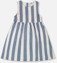 Deux par Deux Sleeveless Striped Flared Dress