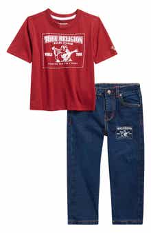 True Religion Buddha Graphic T-Shirt & Jeans Set