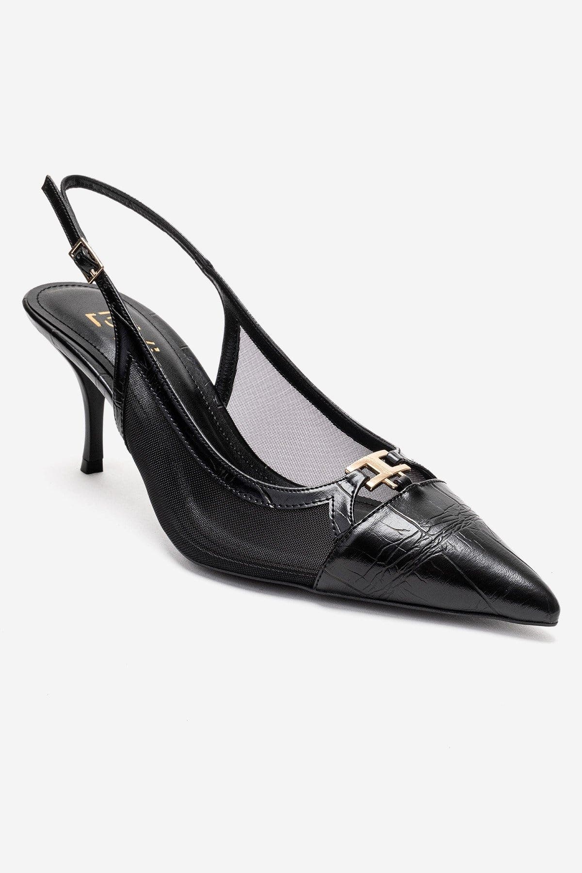 Prologue Shoes Orella Stiletto Mesh Pump, Alternate, color, Black Print