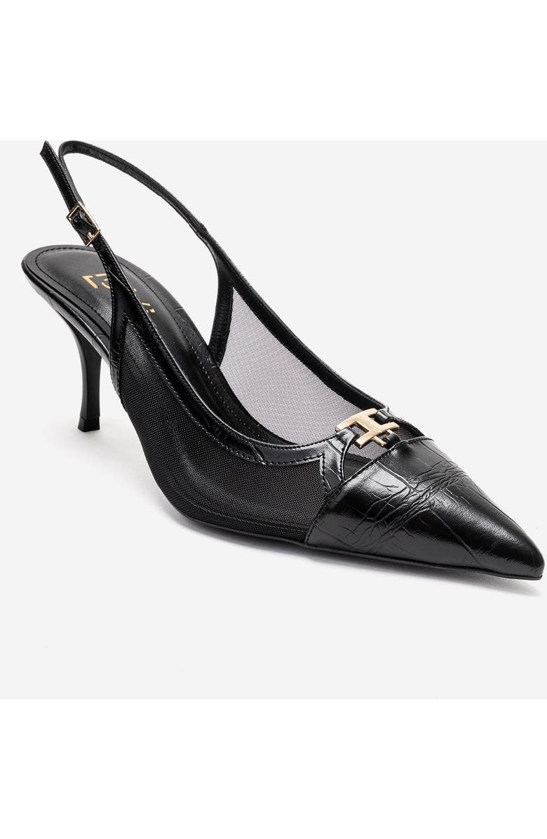 Prologue Shoes Orella Stiletto Mesh Pump, Alternate, color, Black Print