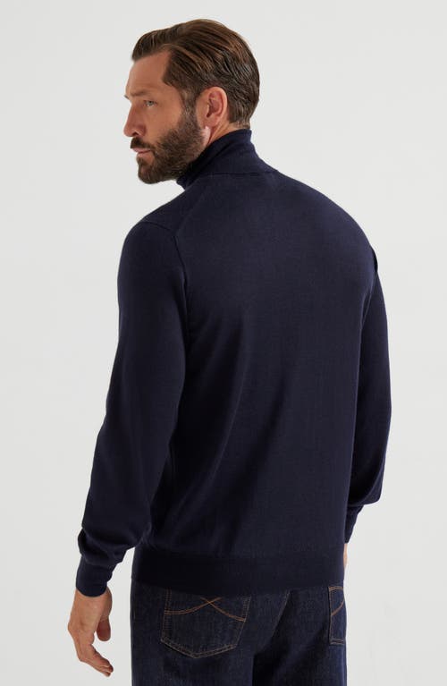 Brunello Cucinelli Cashmere And Silk Lightweight Sweater In Blue