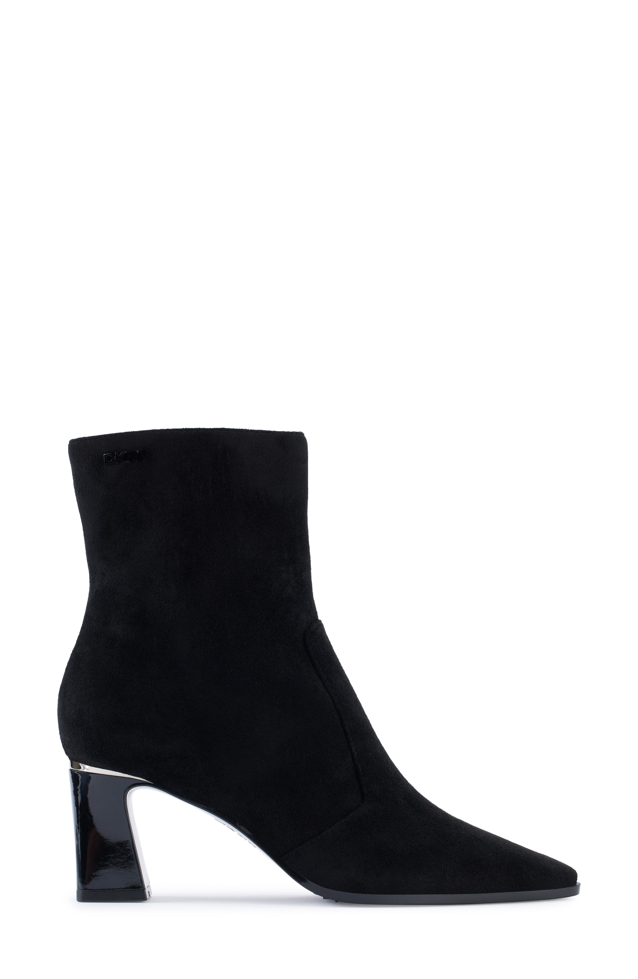 DKNY Sunny Pointed Toe Bootie, Alternate, color, Black