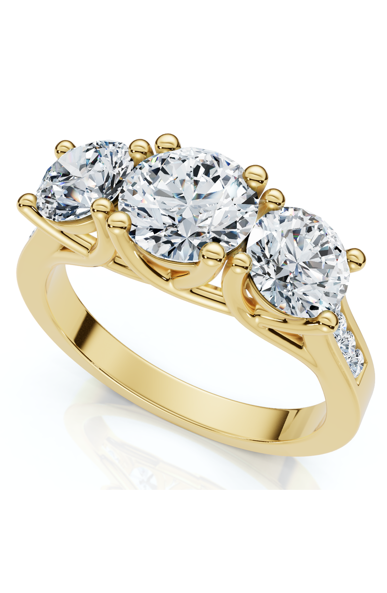 Bliss Diamond 2Ct Three Stone Diamond Anniversary Engagement Ring 14k Gold or Pt Lab Grown, Main, color, 14K Yellow Gold