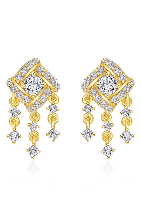 Simulated Diamond Drop Earrings