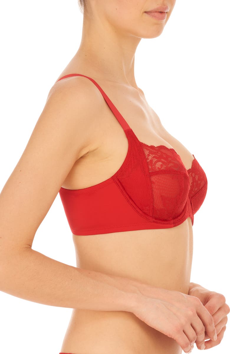 Natori Statement Underwire Bra, Alternate, color, Poinsettia