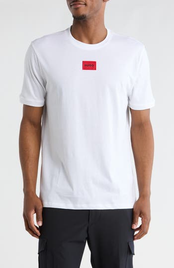 Hugo Boss Boss Diragolino Logo Patch T-shirt In White
