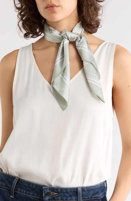 ELLIAN Bandana Print Square Scarf