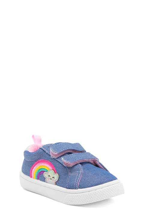 Rainbow Double Strap Athletic Sneaker (Toddler)